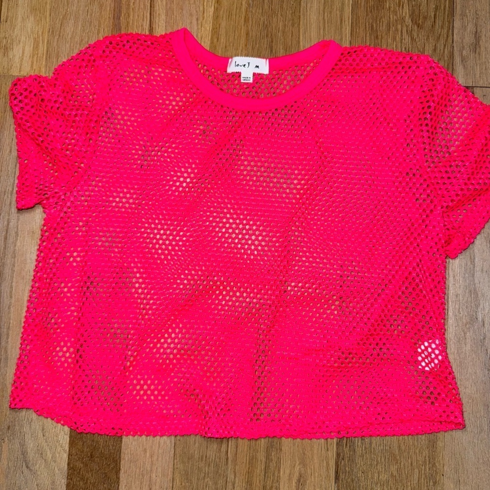 Love J Pink Boxy Crop T-Shirt